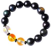 Bracciale Feng Shui, Braccialetto della ricchezza Feng Shui, tre animali custodi di buon auspicio, amuleto Bagua triade, 10mm, Acetato, Nessuna pietra preziosa