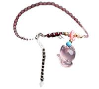 Bracciale Feng Shui, braccialetto di cristallo, braccialetto Feng Shui, cavigliera di cristallo Feng Shui, braccialetto della ricchezza, prosperità, granato, quarzo rosa, talismano del chakra della vo