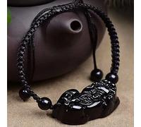 Bracciale Feng Shui PIXIU PERCHIO LUCKY BLACK OBSIDIAN CLEAD QUARTZE QUARTO ROSE QUARO STRAGLETRO QUARTZE GIALLO BRACELLA DI QUARTO PI YAO ATTENZIONE IL MOLTO DI ricchezza per le donne Uomini, Rose