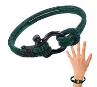 Bracciale figlio dalla mamma - Regolabile su braccialetto nautico di mio figlio dalla mamma, Madre e figlio Fibbia a ferro di cavallo in acciaio inossidabile intrecciato per il primo giorno di scuola