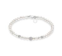 Bracciale FILI DI PERLE ACQUADOLCE ORO SFERE DIAMANTATE BRQ195B Comete Donna