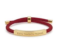 Bracciale Filo Rosso "Questo passerà anche" - Bracciale Corda Donna Regolabile con Incisione Premium. Amuleto di protezione e fortuna con racconto buddista e QR di musica medica. Regalo spirituale ed