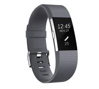 INF Cinturino per Fitbit Charge 2 cinturino da polso fitness cinturino in silicone, cinturino sportivo resistente all'acqua - nero - grande