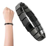 Bracciale Focus Ematite Da Uomo - Accessorio Per La Purificazione Mentale Della Fascia Energetica In Pietra Naturale Per Uomo | Pezzo Di Supporto Per La Stabilità Dei Gioielli Del Benessere 'equil