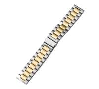 Bracciale for Orologio in Acciaio Inossidabile Massiccio con Cinturino da 14 mm 16 mm 18 mm 20 mm 22 mm 24 mm(Silver Gold,14mm)