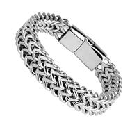 Bracciale fresco maschile, braccialetto da uomo punk - Decorazione di gioielli Bracciale punk in acciaio inossidabile,Exquisito per gioielli alla moda sicuri per uomini papà figlio per feste casual qu