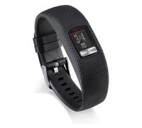 INF Cinturino di ricambio compatibile con Garmin Vivofit 4, cinturino intercambiabile, cinturino accessorio, cinturino per orologio sportivo, TPU/TPE, nero, grande