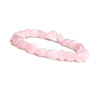 Bracciale gemella di gioielli di fascino, braccialetti di perline perle irregolari naturali perle di quarzo di rosa irregolari braccialetti elastico bracciale cristallo di moda gioielli di cristallo