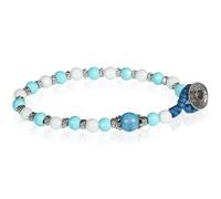Bracciale Gerba LAB 57 Da Uomo Cordino In Filo Cerato E Pietra Turchese E Agata