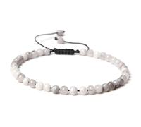 Bracciale Giada - Bianco / Grigio