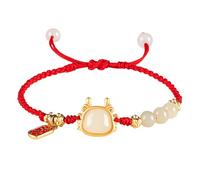 Bracciale Giada Bracciale Zodiaco Animal Dragon Talisman per Il 2025 Nefrite Canno di Giada Cord Red Bracciale Vintage Bracciale Spirito Spirituale GEMS GEMS PROSPERITÀ Luck Money Love Amulet Crystal