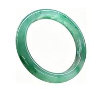 Bracciale giada ghiaccio naturale con fiori fluttuanti,tondo sottile