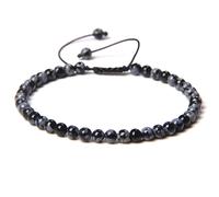 Bracciale Giada - Grigio / Nero