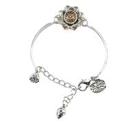 Bracciale girevole con mantra a sei caratteri di loto for donna - Gioielli da mano in stile etnico retrò(RotatingLotus)