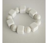 Bracciale grosso oversize da 20 cm con design e grandi perline, bracciale acrilico grande e da 16 mm