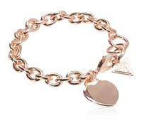 Bracciale GUESS ""Basic"" in oro rosa con logo G a forma di cuore