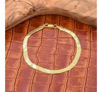 Bracciale Herringbone Flessibile In Argento Sterlingo 925 Reale Italia 7"