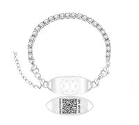Bracciale ID medico regolabile fai da te | Contatto emergenza per anziani | Etichetta per viaggi | Allerta malattie croniche