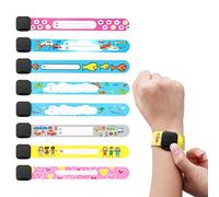 Bracciale identificativo per bambini, braccialetto bambini antismarrimento di emergenza, riutilizzabile e impermeabile, adatto per i viaggi, il gioco e la scuola dei bambini (8 pezzi)