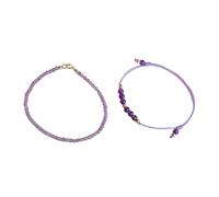Bracciale Impilabile Ametista Naturale Con Perle Dorate Per Donne A Strati Eleganti Gioielli Guarigione Spirituale Cristalli Guarigione Spirituale Bracciale A Strato Regalo Per Usura Quotidiana