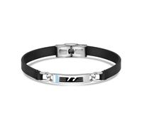 Bracciale in acciaio 316L e cuoio SS Lazio