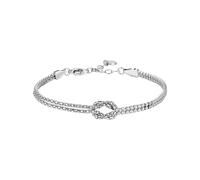 Bracciale in acciaio con nodo e zirconi bianchi BA1926
