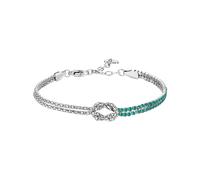 Bracciale in acciaio con nodo e Zirconi Verdi BK2913