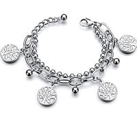 Bracciale in Acciaio Inossidabile con ciondoli a Misura Regolabile per Cocktail Party Convenient And Clever