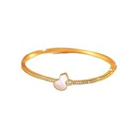 Bracciale in acciaio inossidabile di fascia alta Femminile No Fading Fashion High End Versatile Pendolarismo Bracciale aperto TQk888, 11cm, Rame