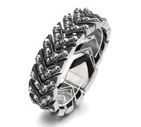 Bracciale in acciaio inox con catena a freccia a teschio