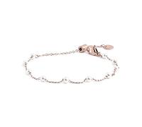 Bracciale in acciaio pvd oro rosa con perle Marlù, 2BR0070R-W