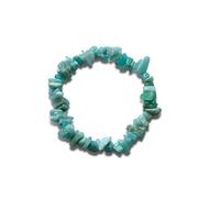 Bracciale in amazzonite, naturale, 5x8mm, lungo 19cm, estensibile