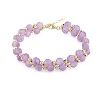 Bracciale in ametista brasiliana, argento dorato