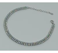 BRACCIALE IN ARGENTO 925 2 FILI TENNIS 4 GRIFFE ZIRCONI 2 MM (AMFB0195)