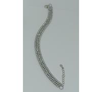 BRACCIALE IN ARGENTO 925 3 FILI TENNIS 4 GRIFFE ZIRCONI 2 MM (AMFB0197)