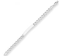 Bracciale In Argento 925 Con Maglia A Panzer Di 6,5Mm E 21Cm