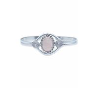 Bracciale in Argento 925 con Quarzo Rosa e Pietra preziosa Rosa, Bracciale Rigido in Argento Sterling da Donna, Regalo