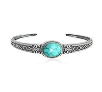 Bracciale in argento,bracciale in argento sterling Bracciale in argento sterling for donna, bracciale donna in argento 925 con bracciale rigido in mosaico turchese Bracciale dell'amicizia Sterling