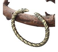 Bracciale in Argento, Bracciale retrò, Bracciale Simbolo Vichingo retrò Bracciale Aperto Grande Braccialetti Vichinghi Bangles Twist a Mano Gioielli Braccialetti Fatti a Mano