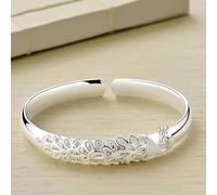 Bracciale in Argento per Donna 925 Argento Sterling Elegante Elegante Pavone di Pavone Braccialetti Braccialetti per Donne Accessori per Matrimoni per Matrimoni Regalo-Default