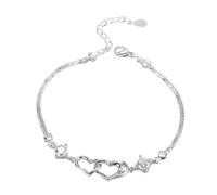 Bracciale in argento per le donne | Bracciali per sorelle, Felice Stylish Gioielli Gioielli Prodotti di Moda per Moglie Sposa Madre Amico Matrimonio, se beskrivning, Rame, Unisex - Adulto