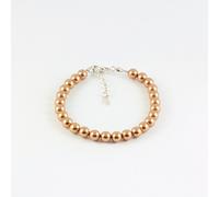 Bracciale in argento sterling 19 cm + 3 cm realizzato con 5810 perle 6 mm...