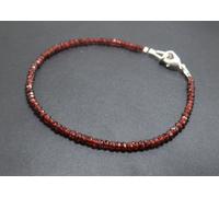 Bracciale in argento sterling 925 granato del Mozambico 3-3,5 mm con...