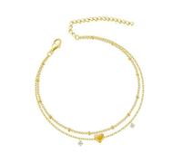 Bracciale in argento Sterling con ciondolo a forma di cuore, da donna, con motivo a cuore, per donne, alla moda, semplice collana dei santuari della morte (oro, taglia unica), Metallo, Senza Gemstone