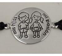 Bracciale In Argento Sterling E Macramè. I Miei Figli, La Mia Passione