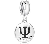 Bracciale in Argento Sterling, Perline Distanziatrici, for Le Donne Ciondoli Psicologia Perline Argento Sterling 925 for Gioielli Che Adattano Bracciali Originali (Color : F) (Color : C) ( Color : One
