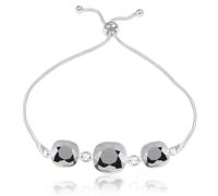 Bracciale in argento sterling realizzato con 4470 cristalli quadrati...