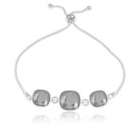 Bracciale in argento sterling realizzato con 4470 cristalli quadrati...