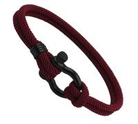 Bracciale in corda da surf milano, a forma di U, con fibbia a ferro di cavallo, adatto per coppie, adatto per gioielli estivi, bracciale in silicone, ancora Feng