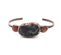 Bracciale in cristallo di agata con cielo stellato amorfo - Gioielli da mano in stile etnico retrò for donna(Onyx)